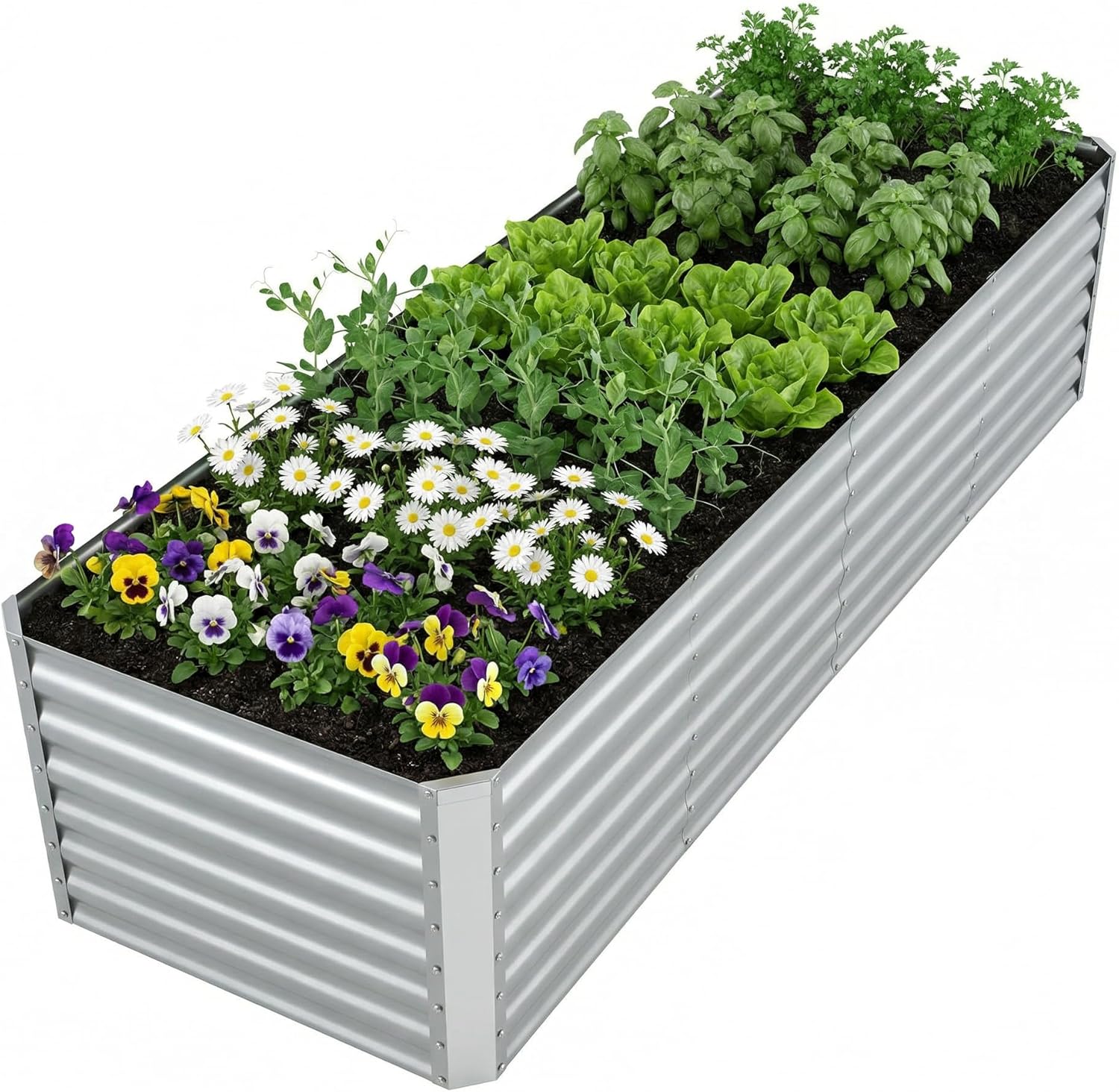 Raised Garden Bed - Jardinera Elevada Galvanizada para Exteriores, para