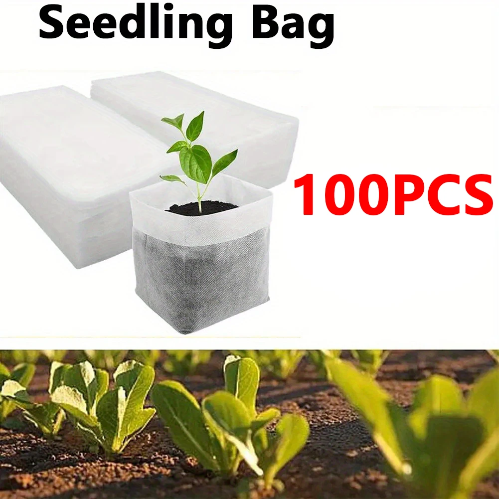 Seed Starter Tray - 100 Uds. Bolsas biodegradables para vivero