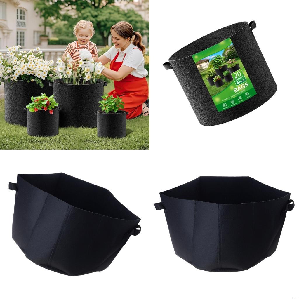 Grow Bag - Bolsas plantación tela premium, materiales espesados,