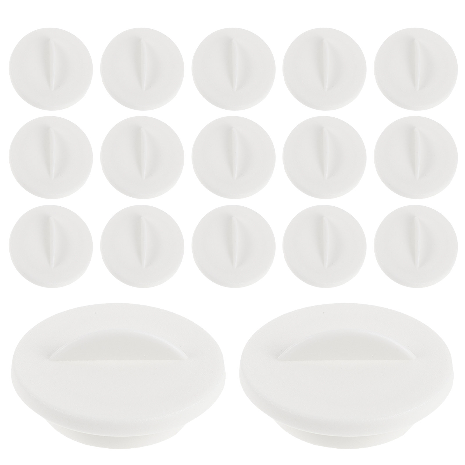 Hydroponic Kit - 24 Tapas Redondas Blancas para Orificios