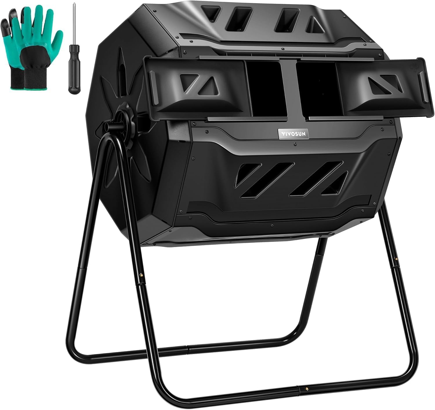 Compost Bin - Compostador Rotatorio Doble para Exteriores VIVOSUN,