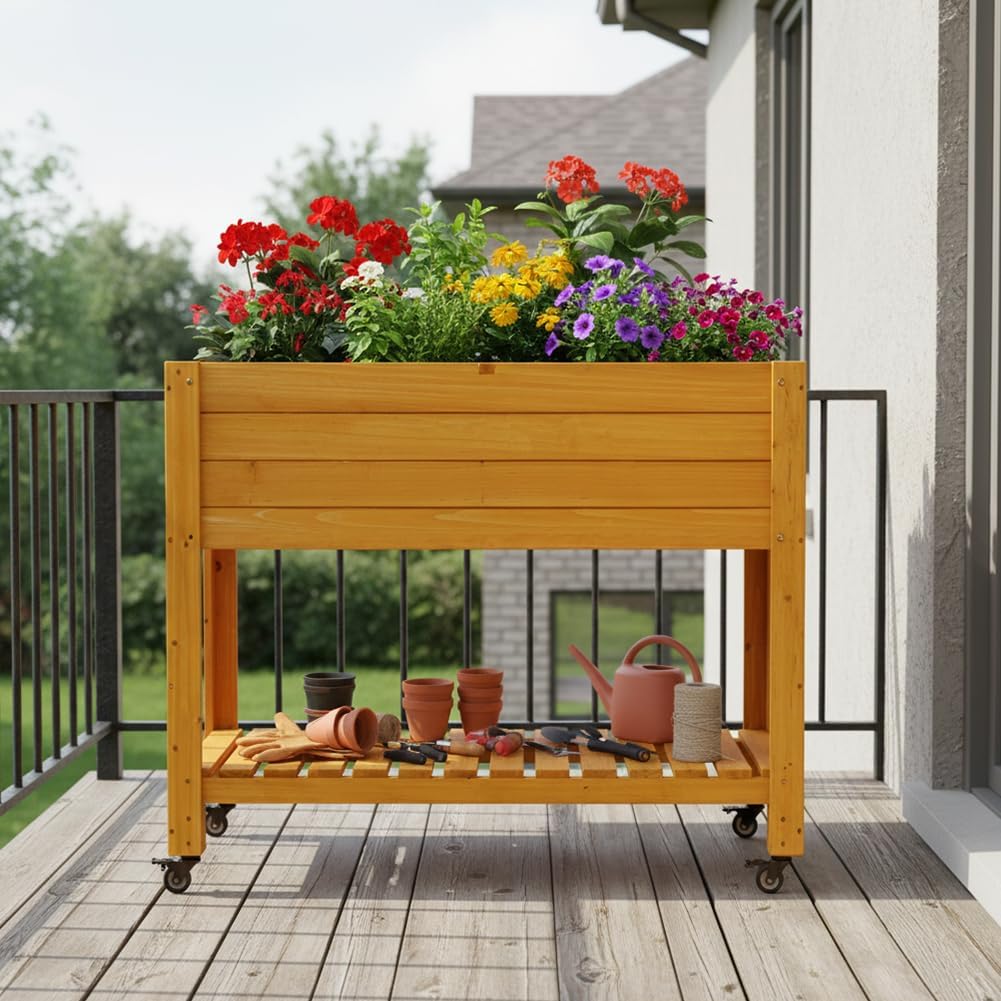 Jardinera Elevada Móvil de Mad - Raised Garden Bed reseña y precio