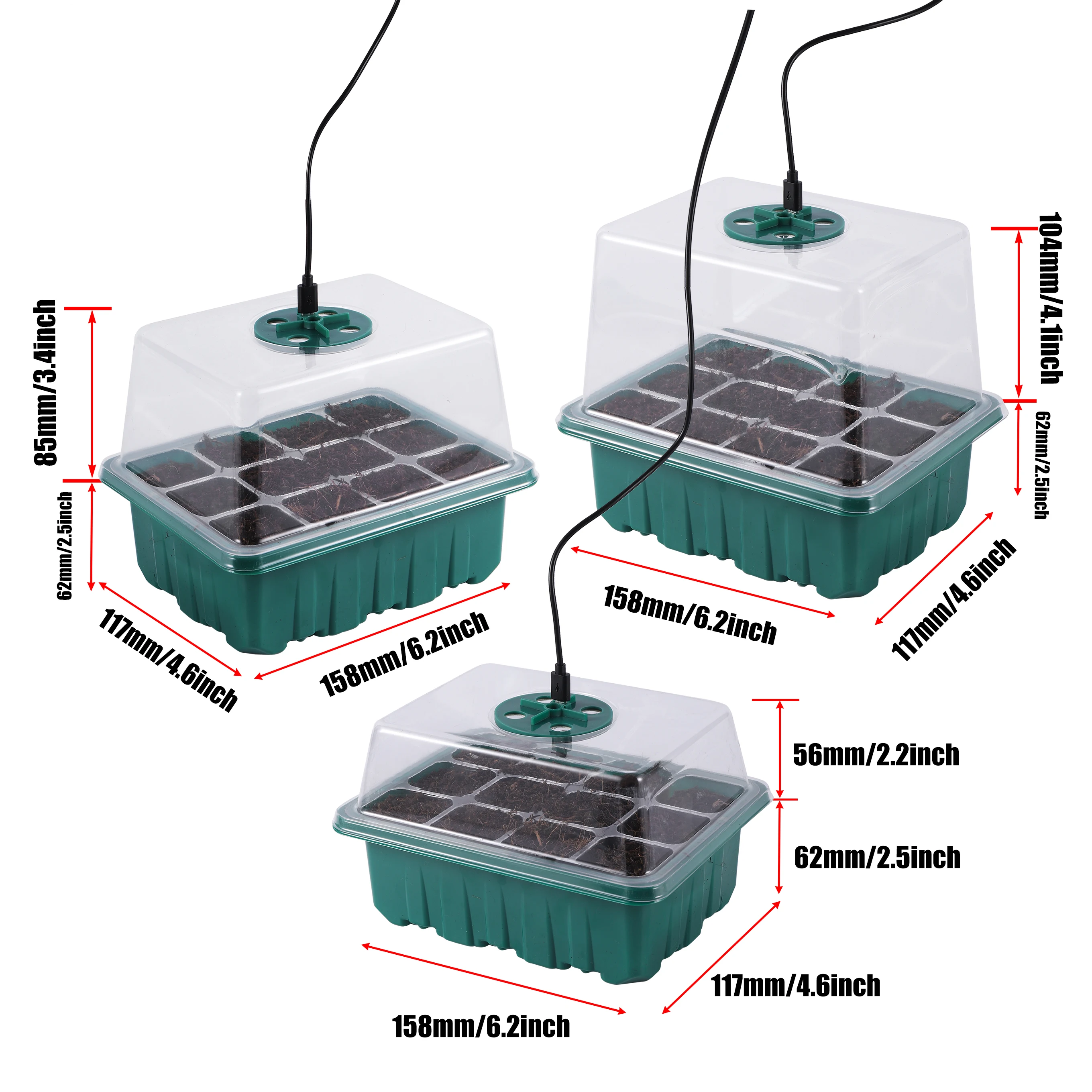 Juego de 5 unidades de bandeja - Seed Starter Tray reseña y precio