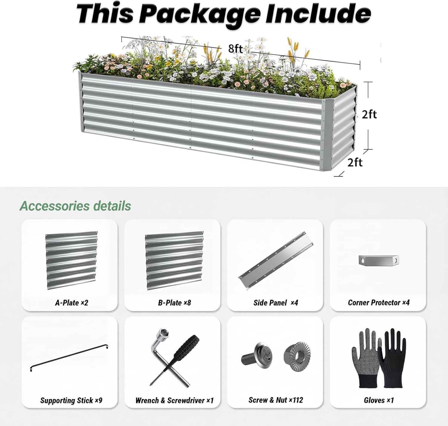 Jardinera Elevada Galvanizada  - Raised Garden Bed reseña y precio