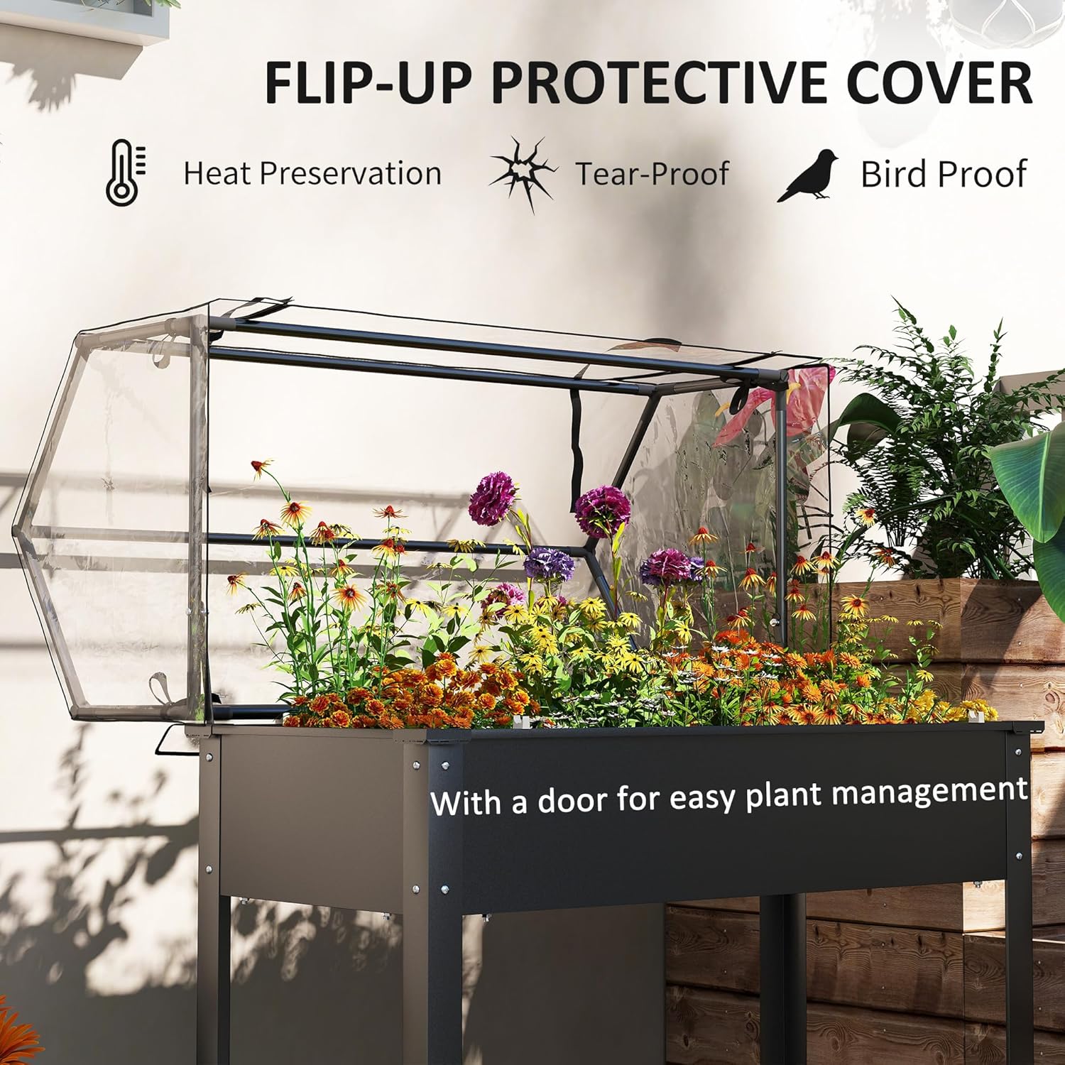 Jardinera Elevada Negra para U - Raised Garden Bed reseña y precio