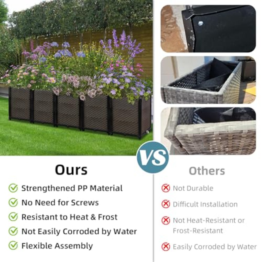 Jardinera elevada de exterior  - Self Watering Planter reseña y precio