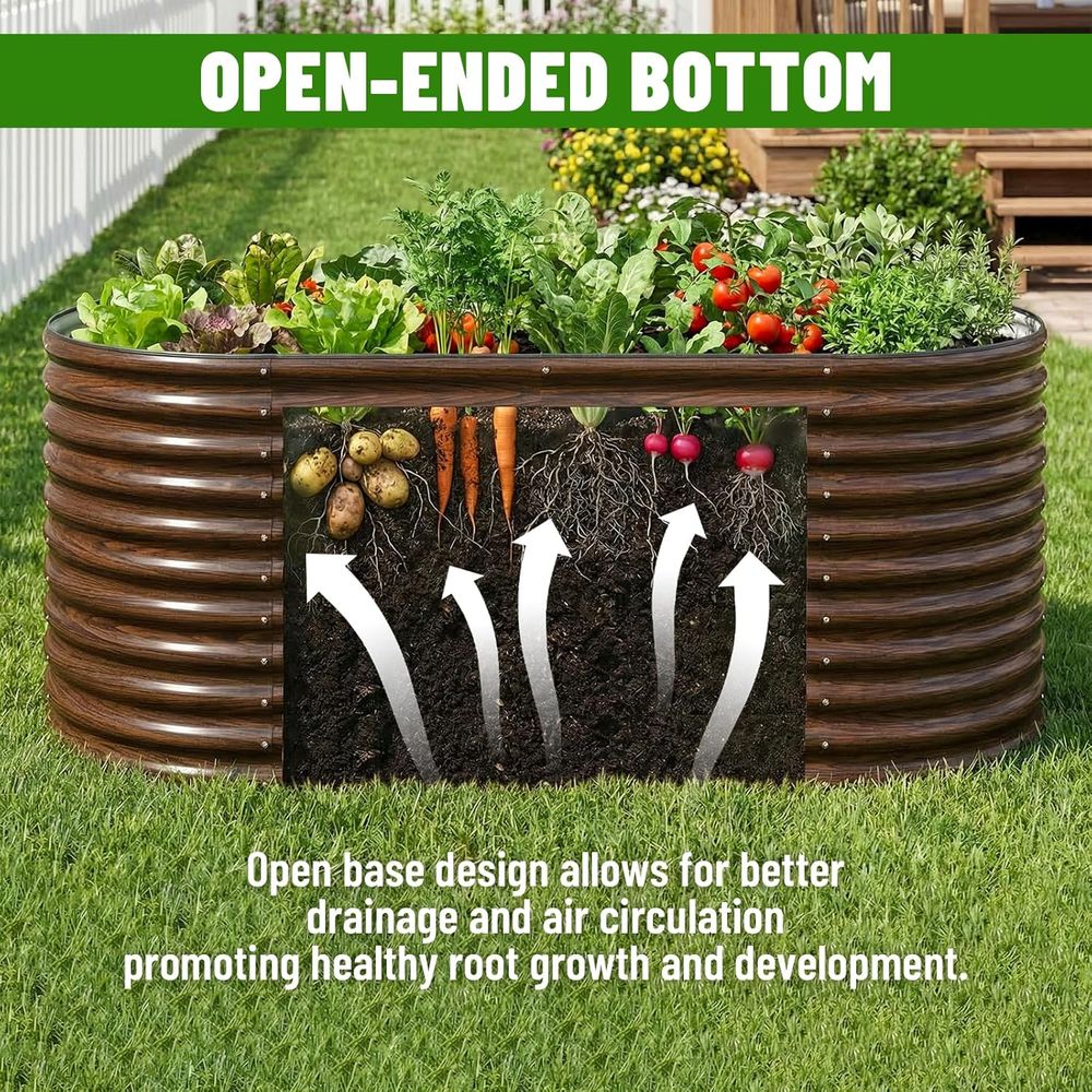 Jardinera elevada ovalada de 3 - Raised Garden Bed reseña y precio