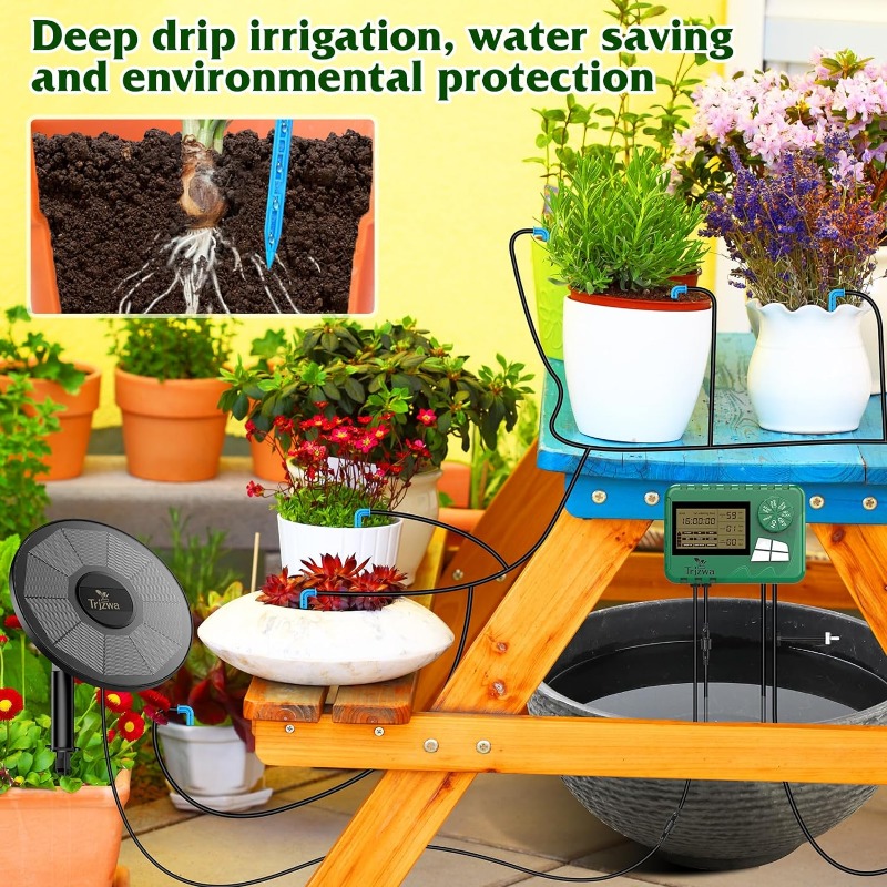 Equipo de riego solar, kit de  - Self Watering Planter reseña y precio