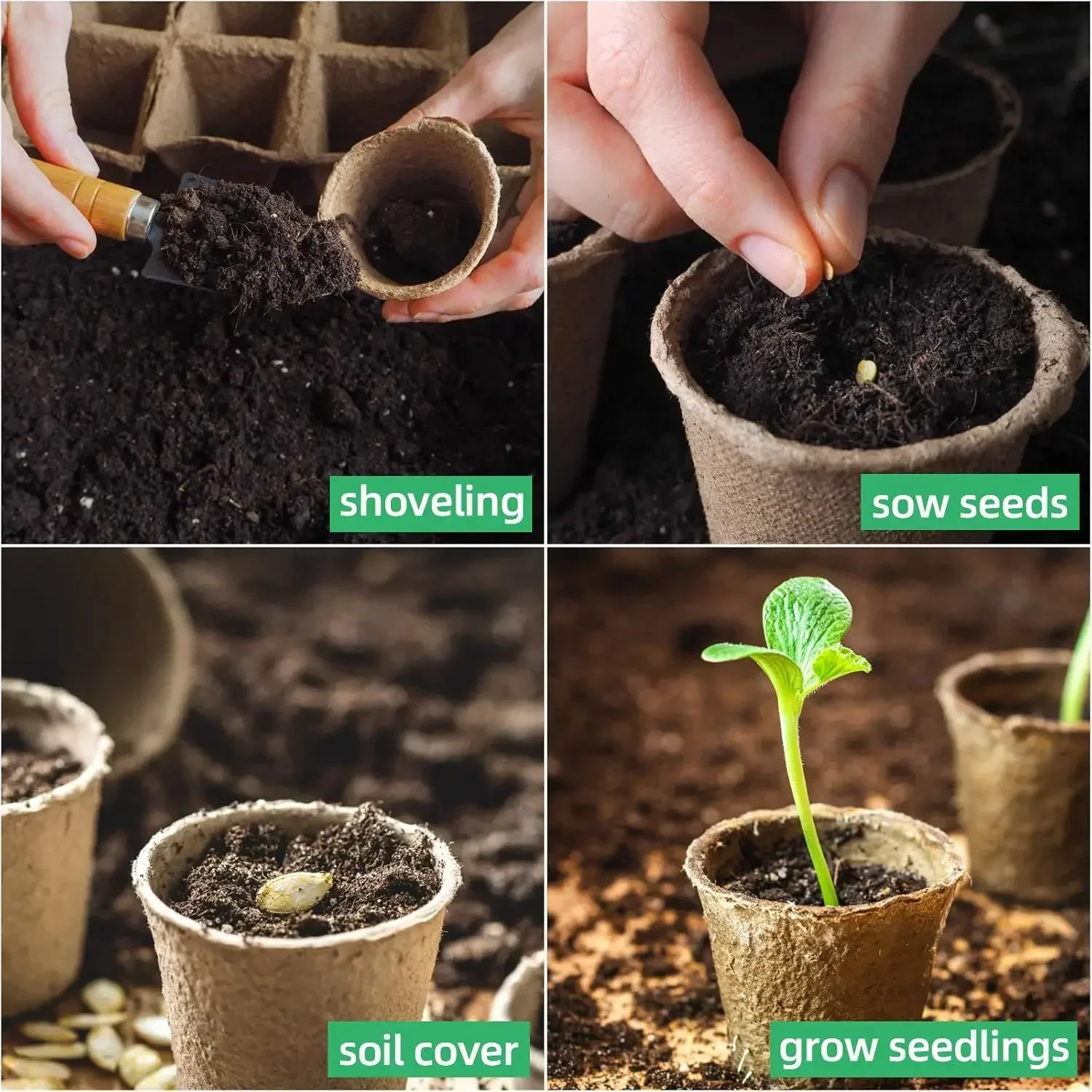 Macetas Redondas de Turba para - Seed Starter Tray reseña y precio