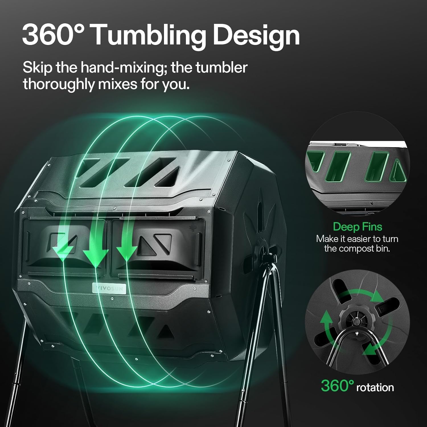 Compostador Rotatorio Doble pa - Compost Bin reseña y precio