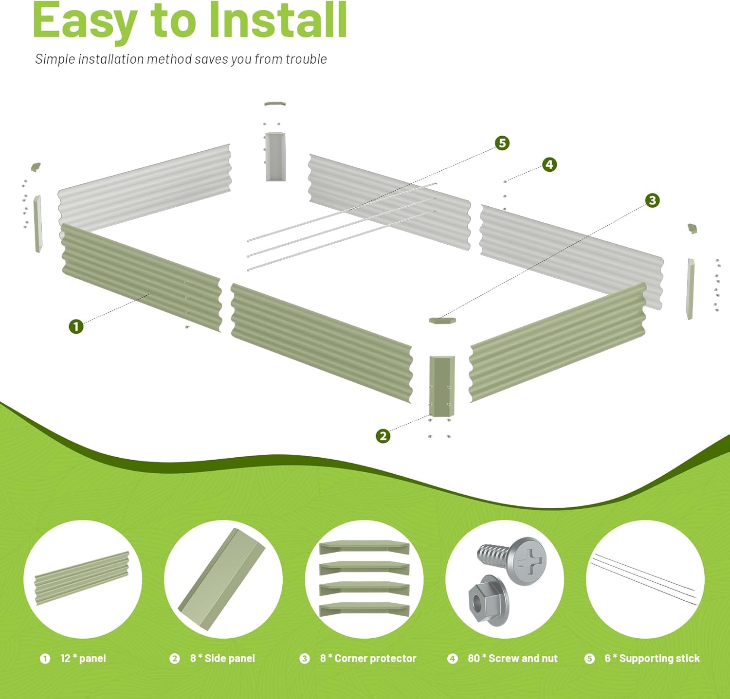 Jardinera Elevada Metálica par - Raised Garden Bed reseña y precio