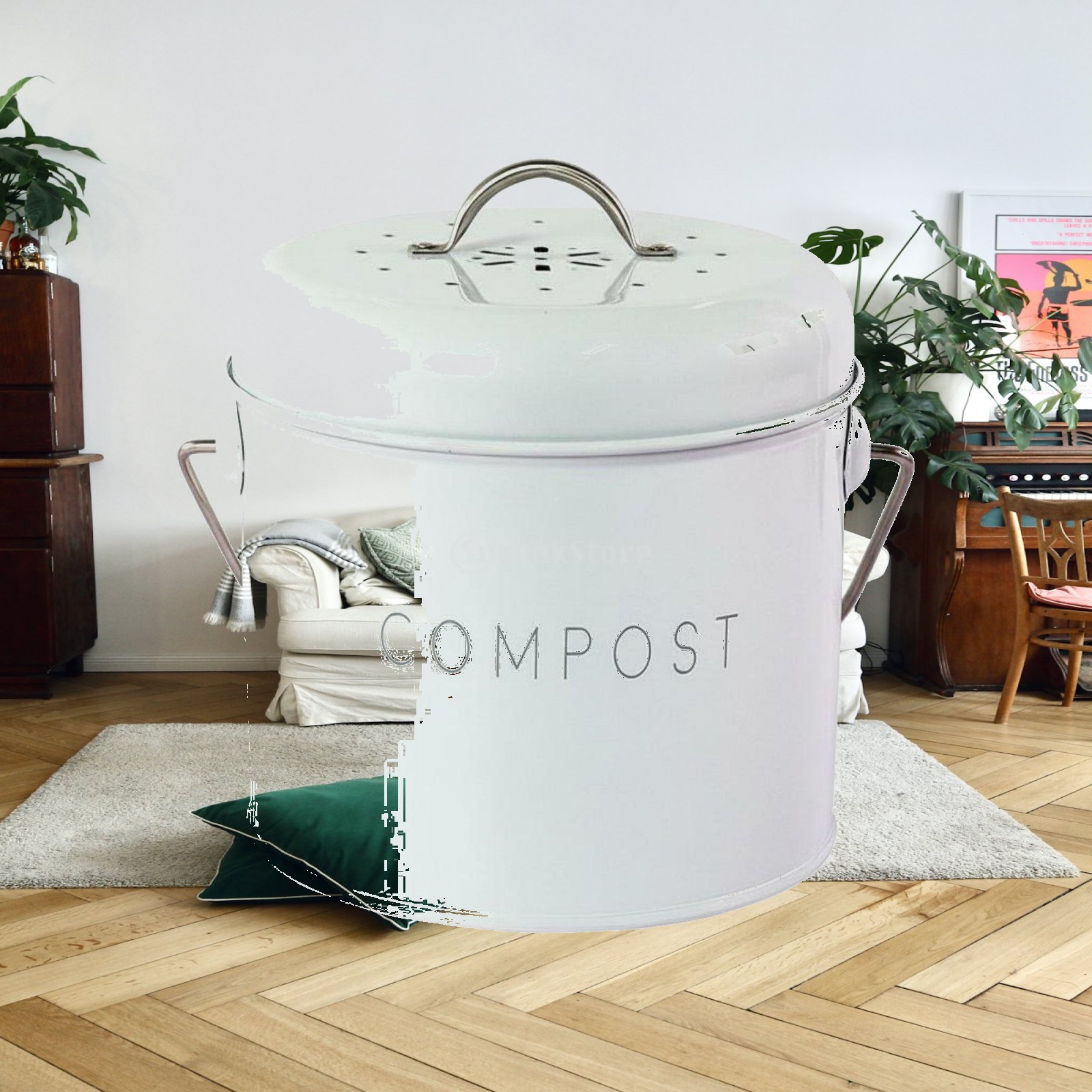 Cubo de Basura de Escritorio p - Compost Bin reseña y precio